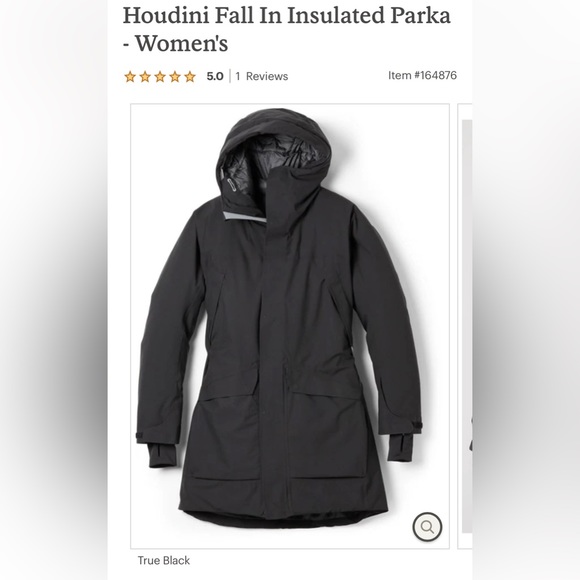 NWOT Houdini Insulated Fall In Women’s Parka Coat - True Black - Retail $700 - Picture 2 of 16